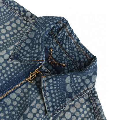 Yayoi Kusama x Louis Vuitton All-Over Pumpkin Brand-Embroidered Denim Jacket