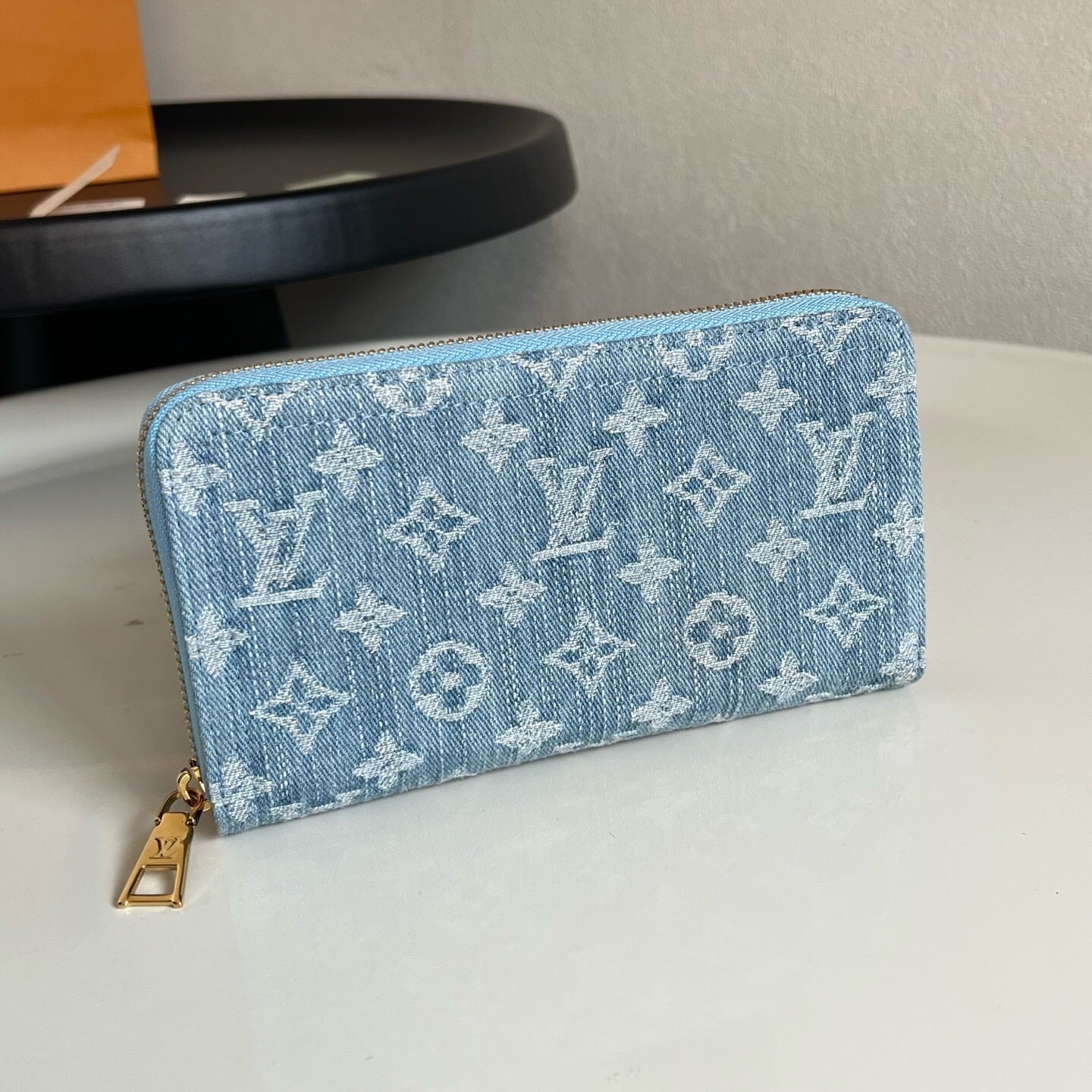 Louis Vuitton Zippy Wallet "Monogram Light Blue Denim"