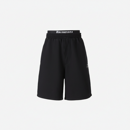 Balenicaga Double Waist Shorts "Black"