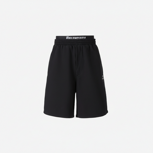 Balenicaga Double Waist Shorts "Black"