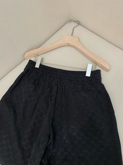 Gucci GG Canvas Linen Blend Shorts "Black"