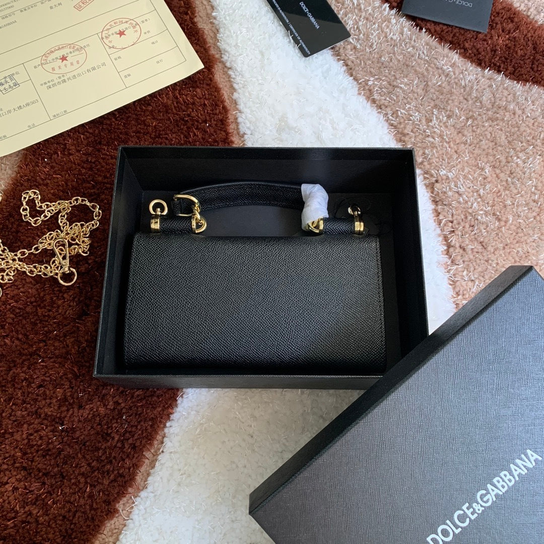 Dolce & Gabbana Dauphine-Print Calfskin Mini Bag