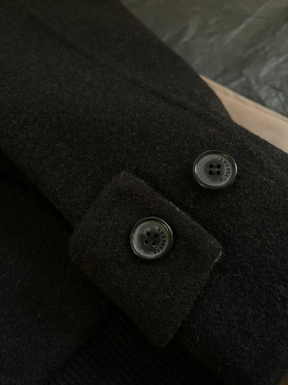 Burberry Reversible Wool Hooded Jacket "Black" and "Beige"