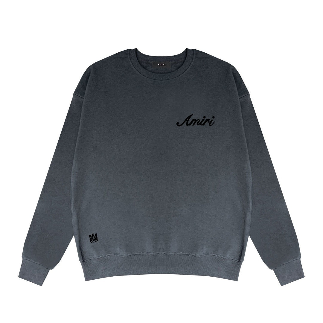Amiri Script Logo Sweatshirt "Grey-Black"