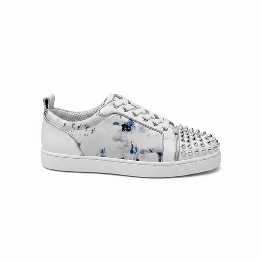 Christian Louboutin Louis Junior Spikes Orlato "White-Silver"