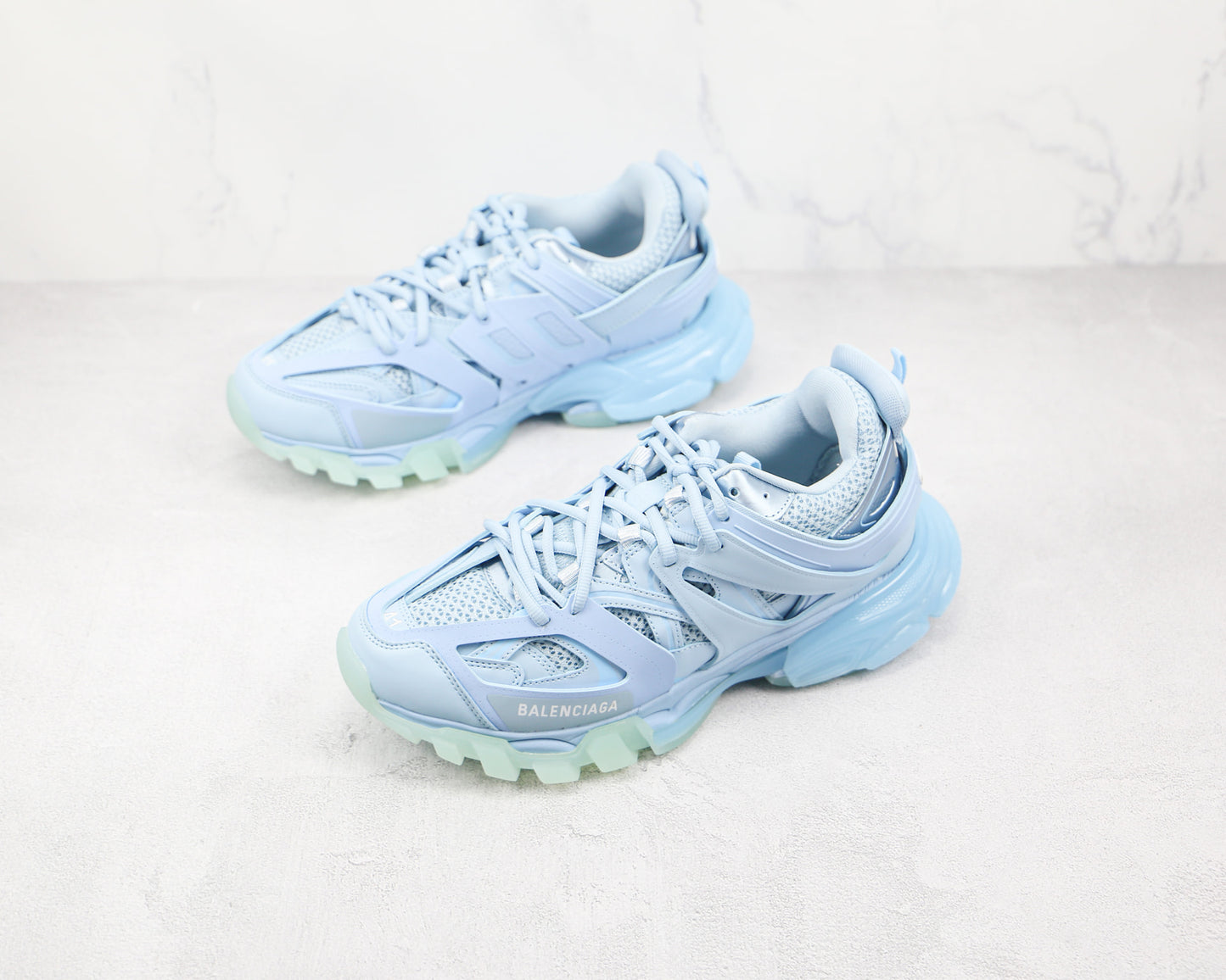 Balenciaga Track "Light Blue Clear Sole"