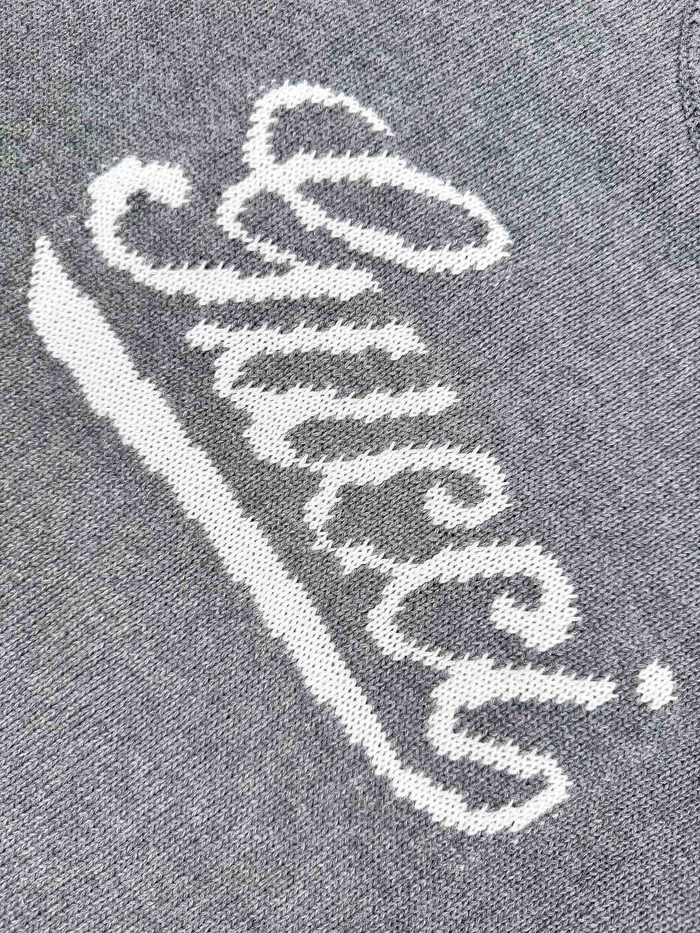 Gucci Wool Sweater with Gucci Intarsia "Grey"