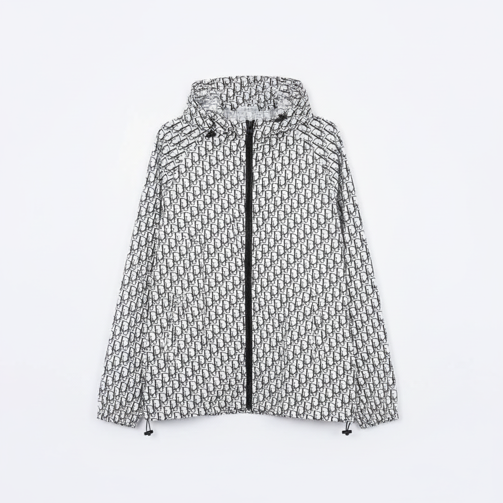 Dior Monogram Windbreaker Jacket "White-Black"