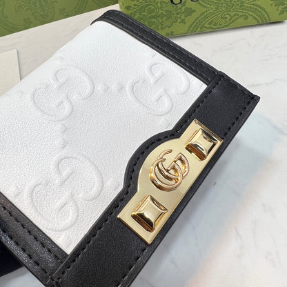 Gucci Wonka GG Monogram Embossed Card Case Wallet