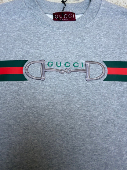 Gucci Cotton Jersey Sweatshirt with Print "Grey"