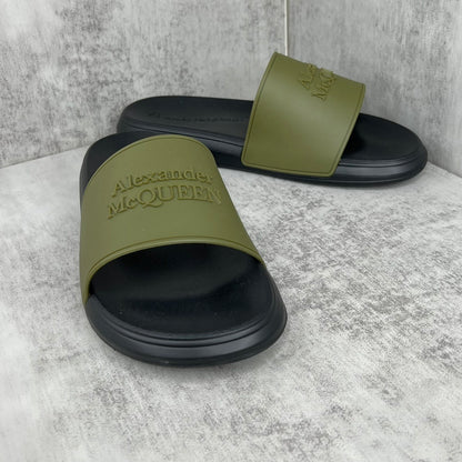 Alexander McQueen Slides "Green-Black"