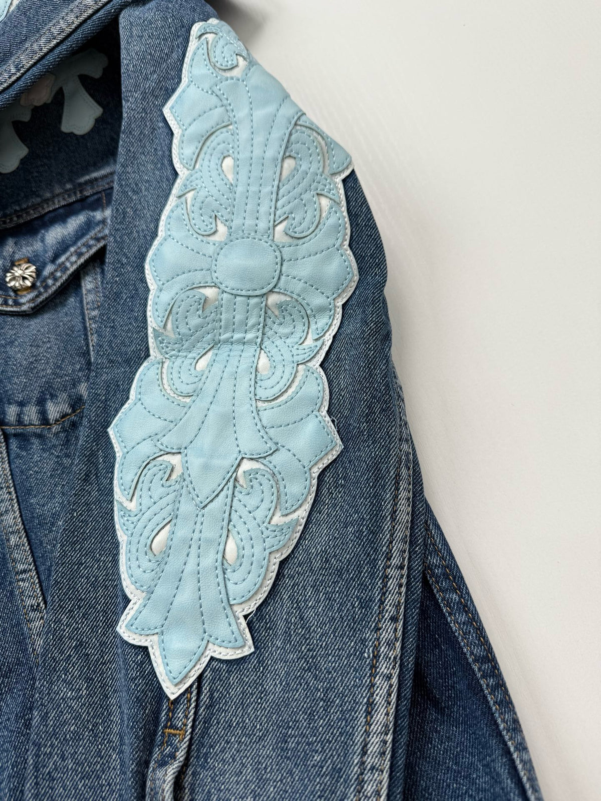 Chrome Hearts Cross Patches Denim Shirt