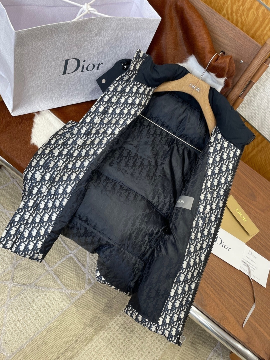 Dior Oblique Down Vest "Black-White"