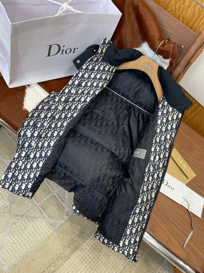 Dior Oblique Down Vest "Black-White"