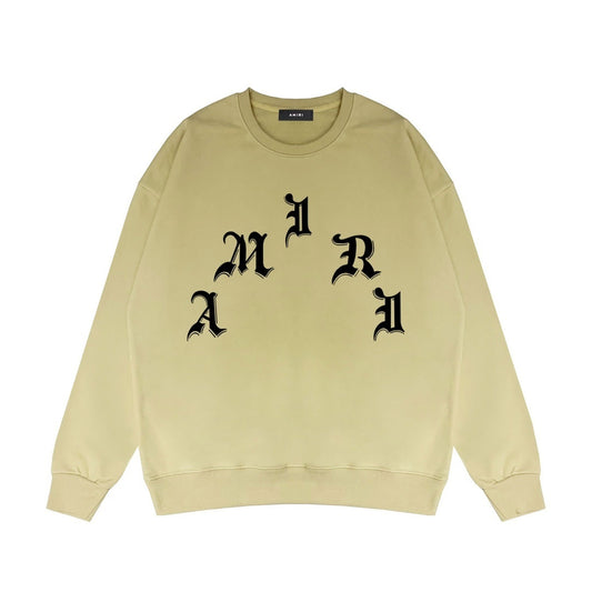 Amiri x Wes Lang x Logo Crew Sweatshirt "Beige-Black"
