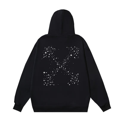 Off-White Bling Star Arrow Motif Hoodie "Black"