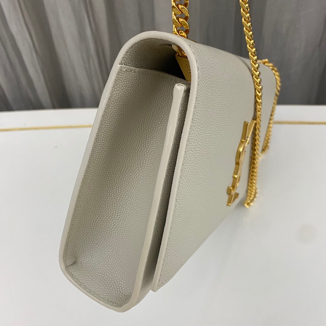 Saint Laurent Kate Medium in Grain De Poudre Embossed Leather