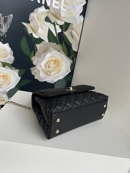 Chanel Cavier Leather Large Flap Bag With Top Handle