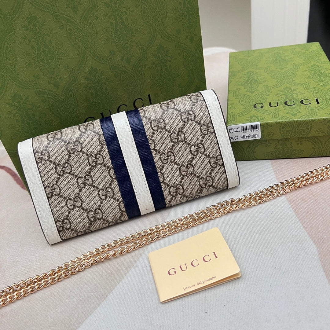 Gucci Jackie 1961 GG Continental Chain Wallet