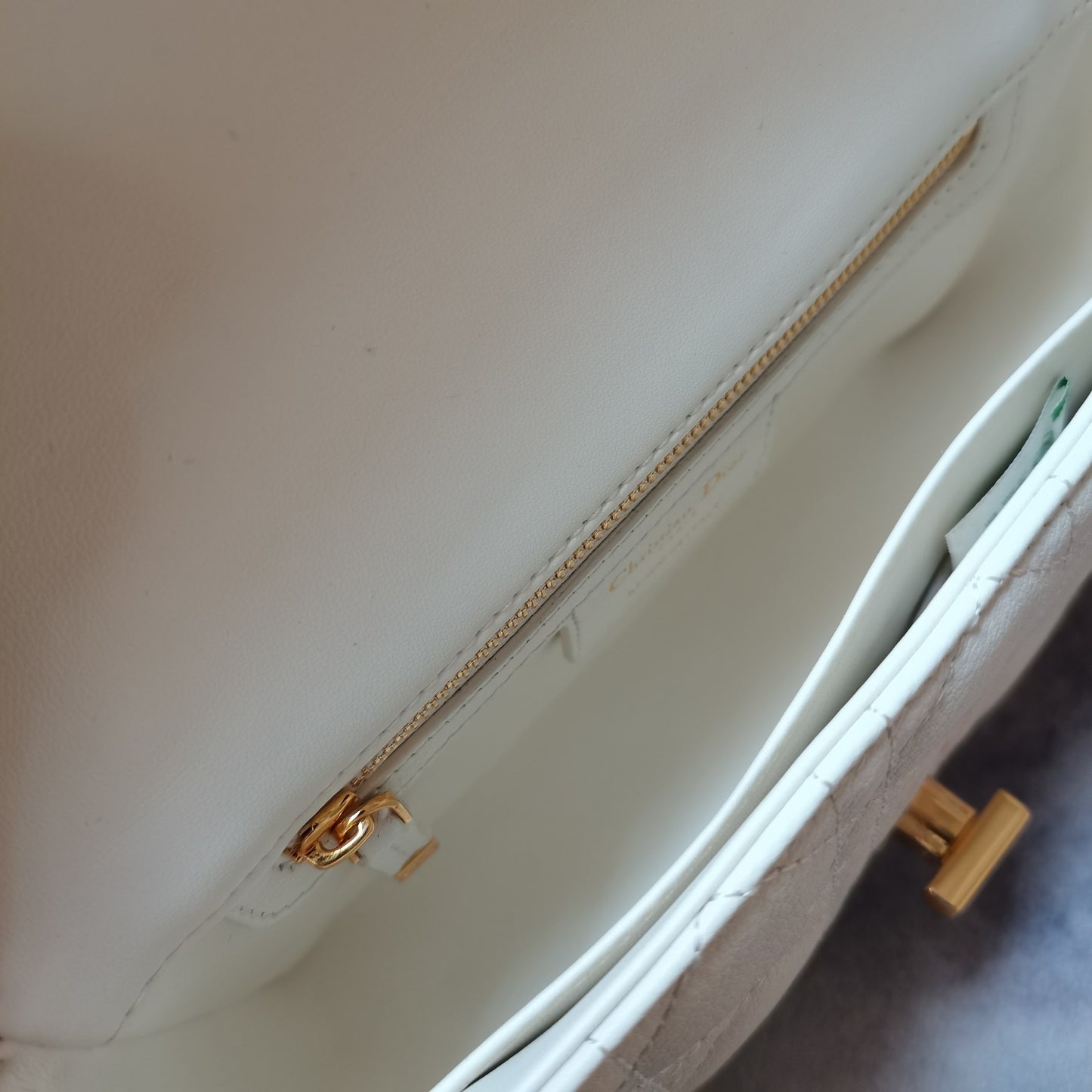 Dior Small Dior Caro Bag "Ivory Supple Cannage Calfskin"