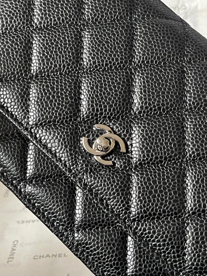 Chanel Quilted Caviar Leather Classic Wallet on Chain