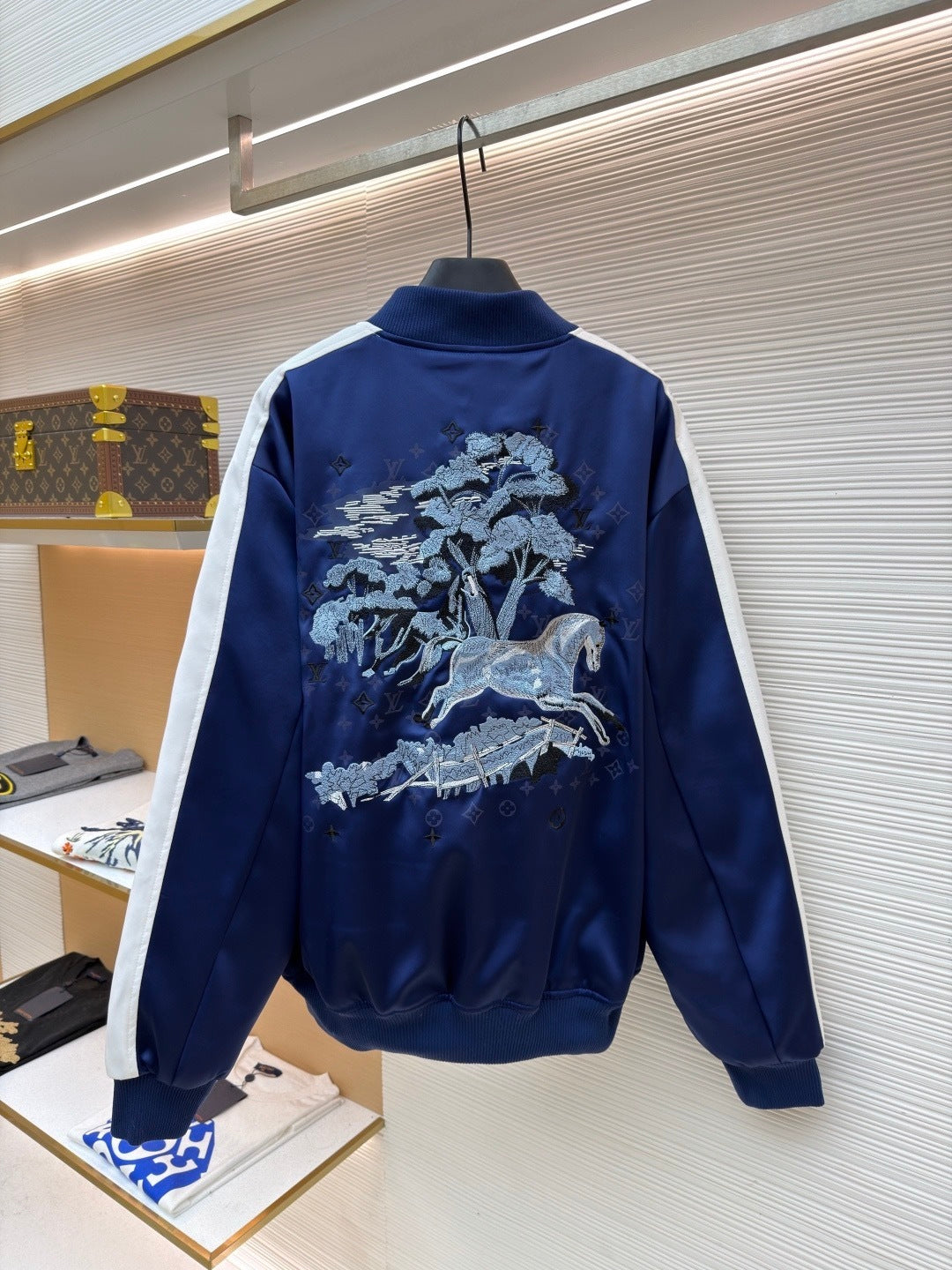 Louis Vuitton Embroidered Souvenir Jacket "Navy Blue"