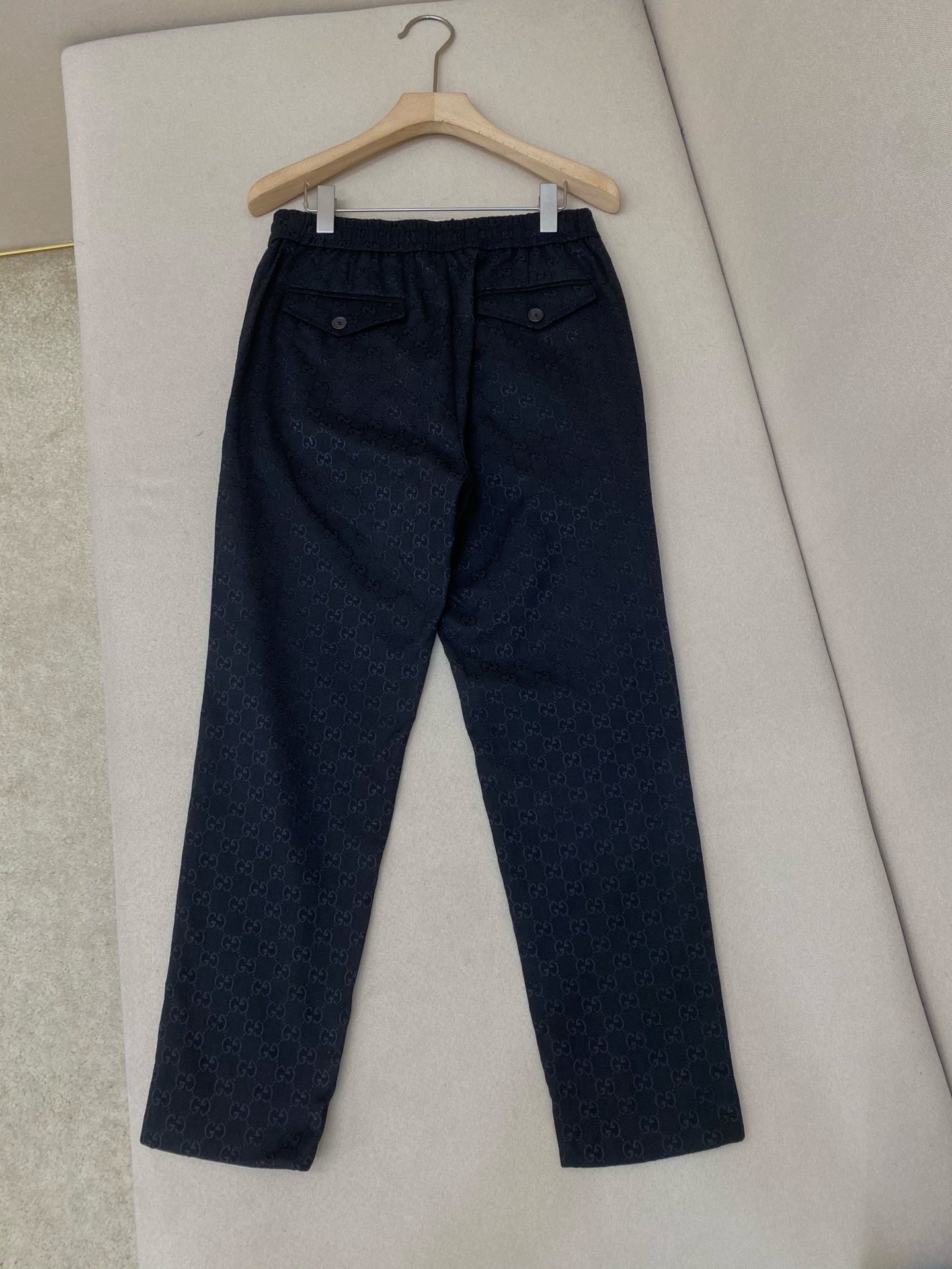 Gucci GG Canvas Track Bottoms "Dark Blue"