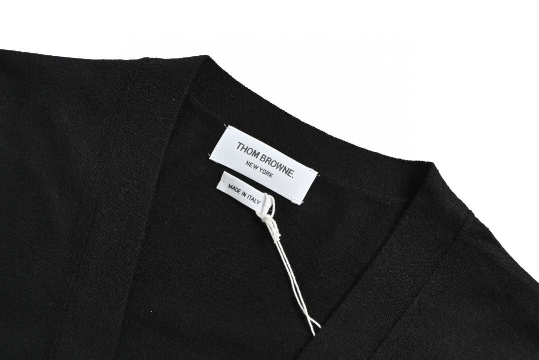 Thom Browne 4-Bar Cardigan "Black"
