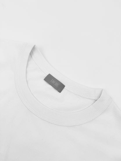 Dior Ribbon T-Shirt "White Cotton Jersey"