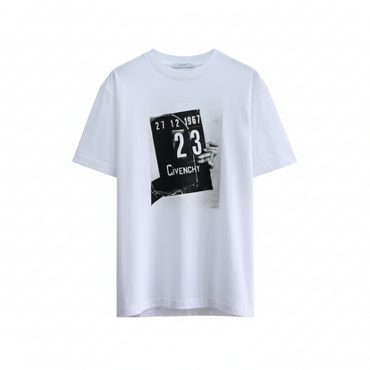 Givenchy Clapperboard Print Cotton T-Shirt "White"