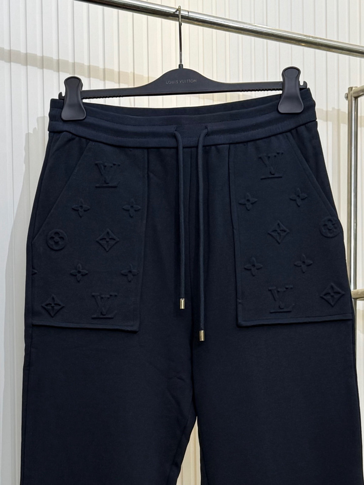 Louis Vuitton Embossed Signature Detail Pants "Black"