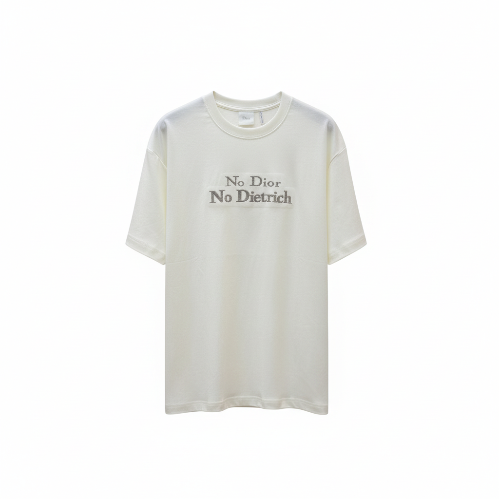 Dior T-Shirt with Embroidery "White Cotton Jersey"