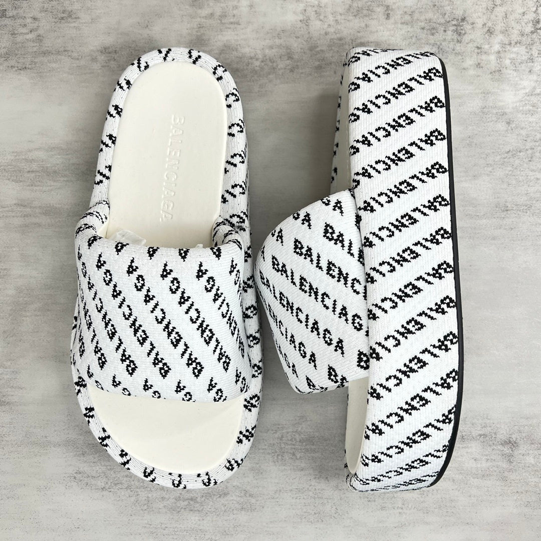Balenciaga Slides "White-Black"