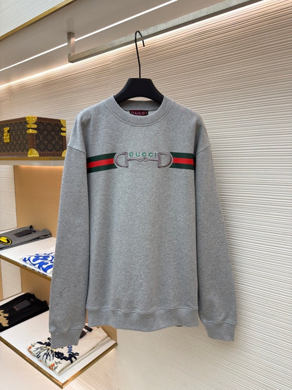 Gucci Cotton Jersey Sweatshirt with Print "Grey"