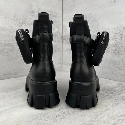 Prada Monolith Leather Boots "Black" V3