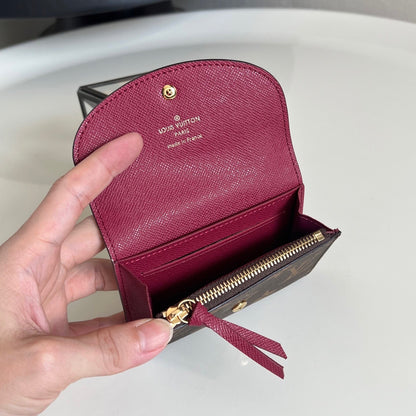 Louis Vuitton Rosalie Coin Purse "Monogram Eclipse Canvas"