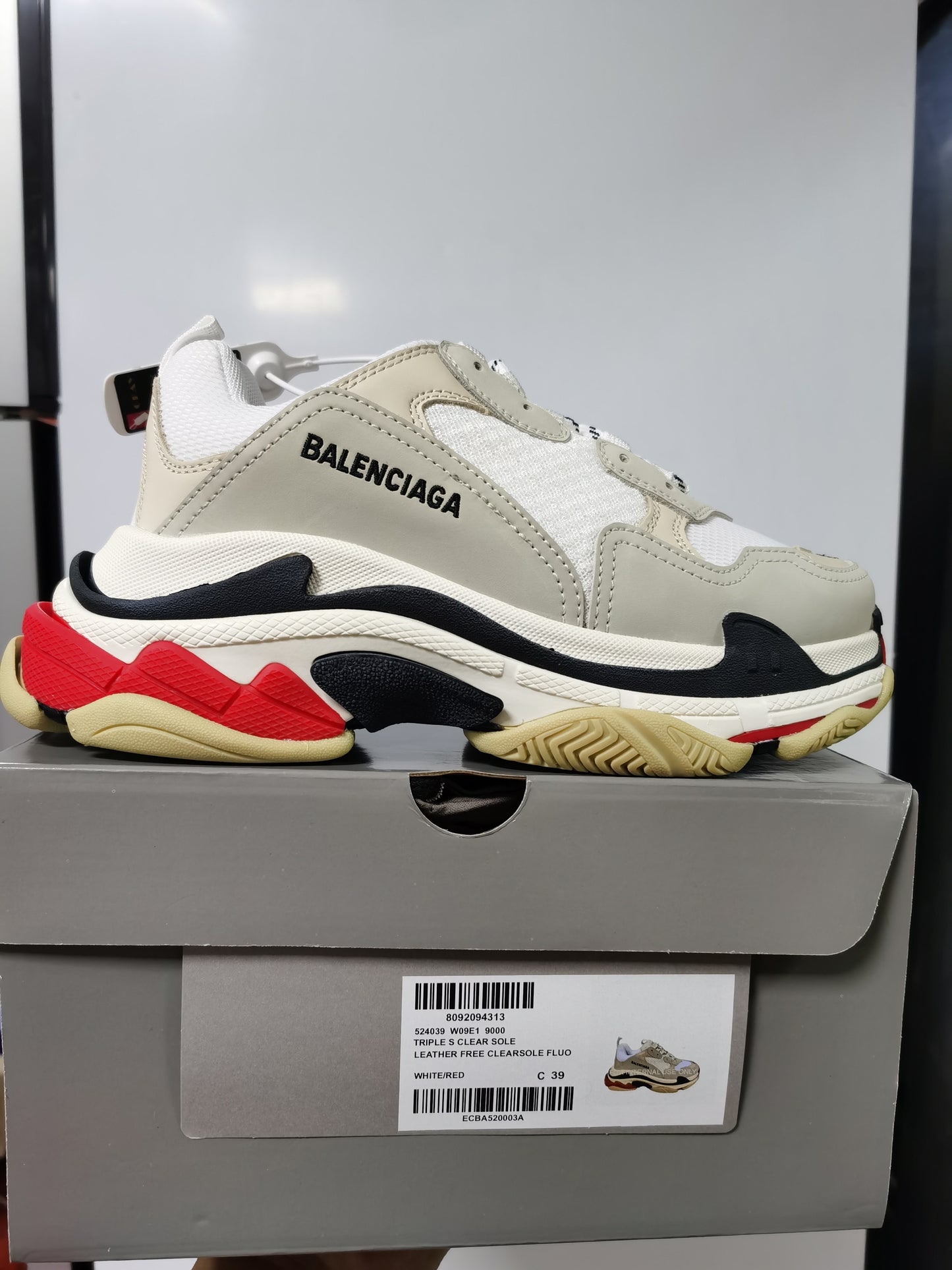 Balenciaga Triple S "White-Black-Red"