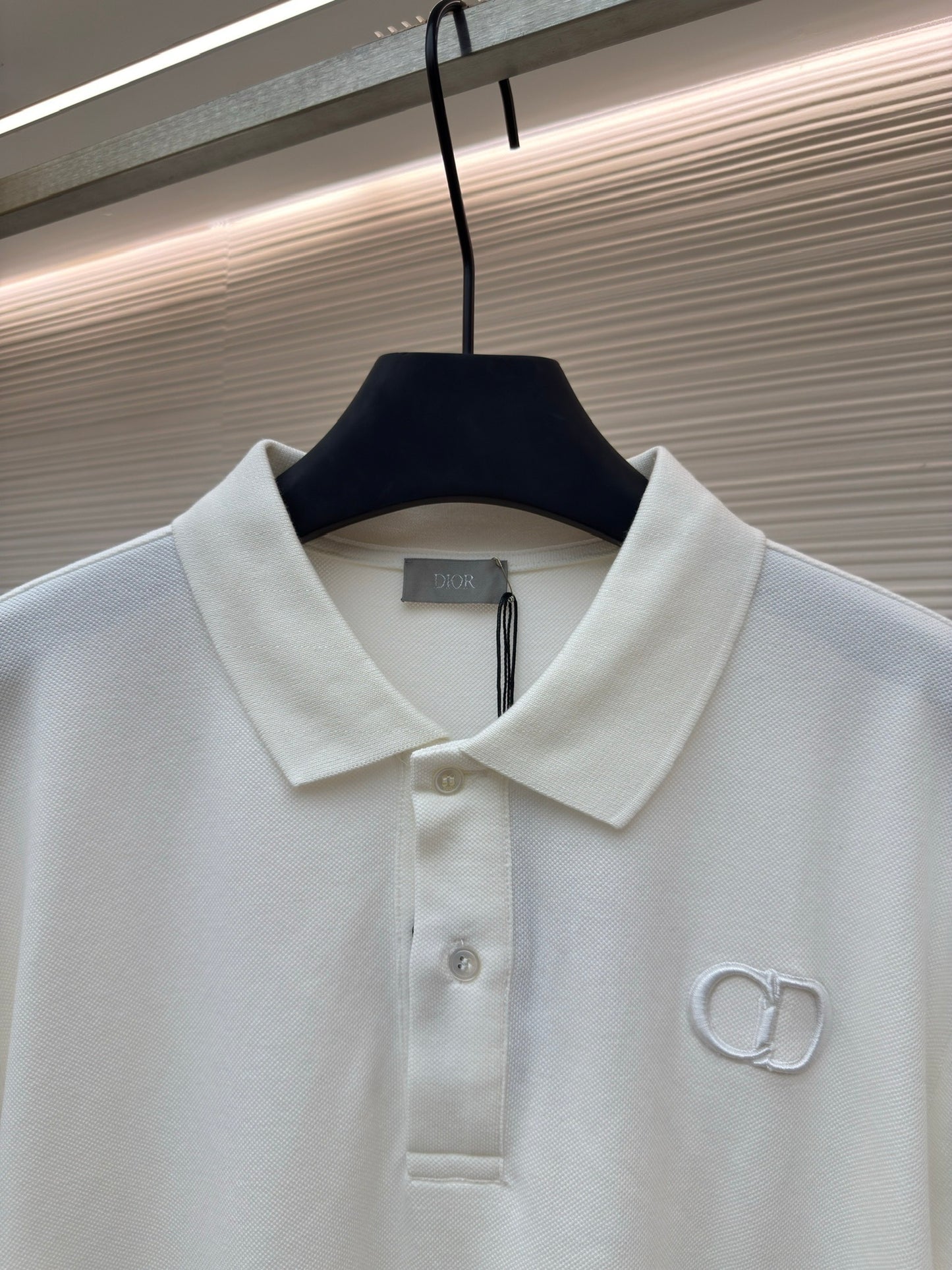 Dior CD Icon Polo Shirt "White Cotton Piqué"