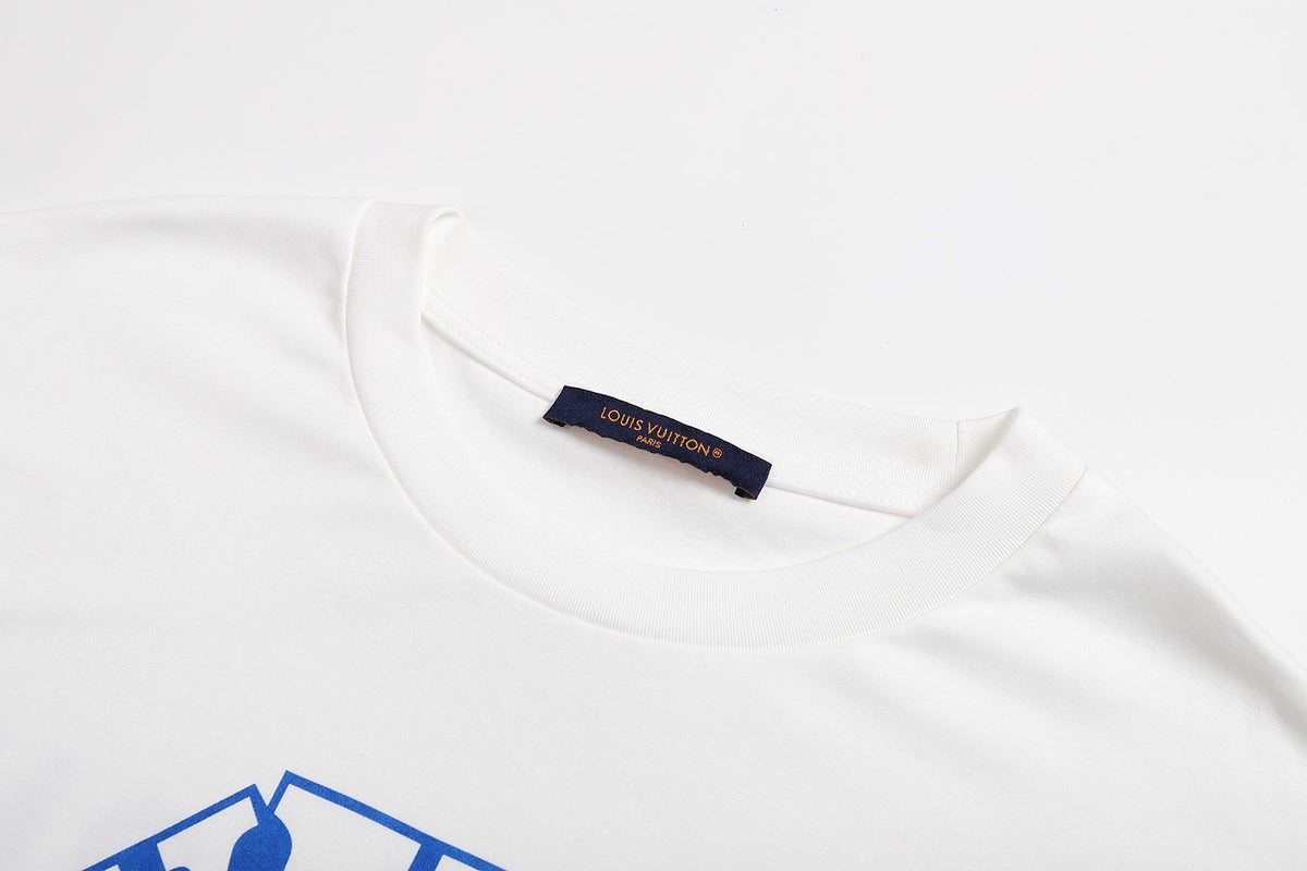 Louis Vuitton Printed Signature T-Shirt "Milky White"