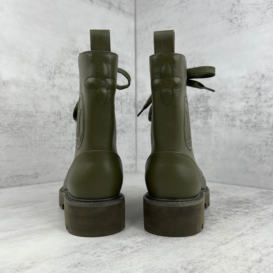 Louis Vuitton Territory Leather Boots "Olive"