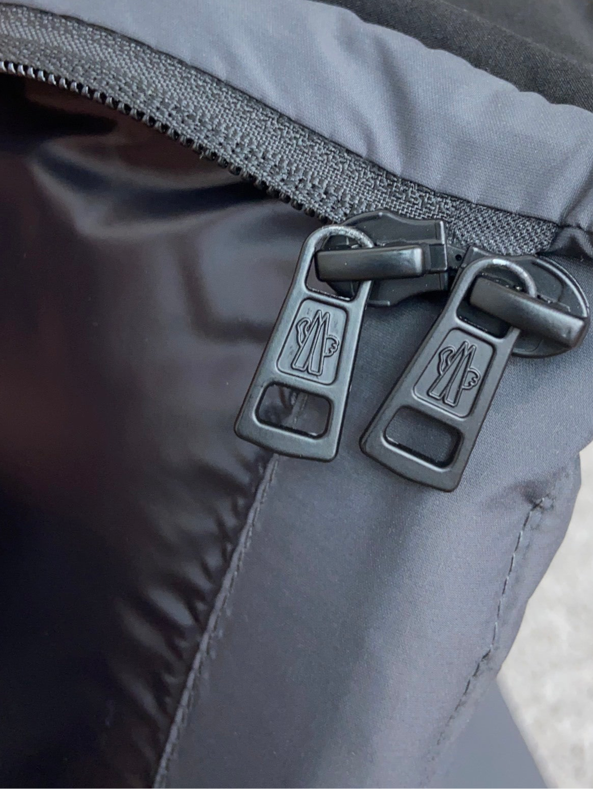 Monlcer Madeira Hooded Down Jacket "Grey-Black"