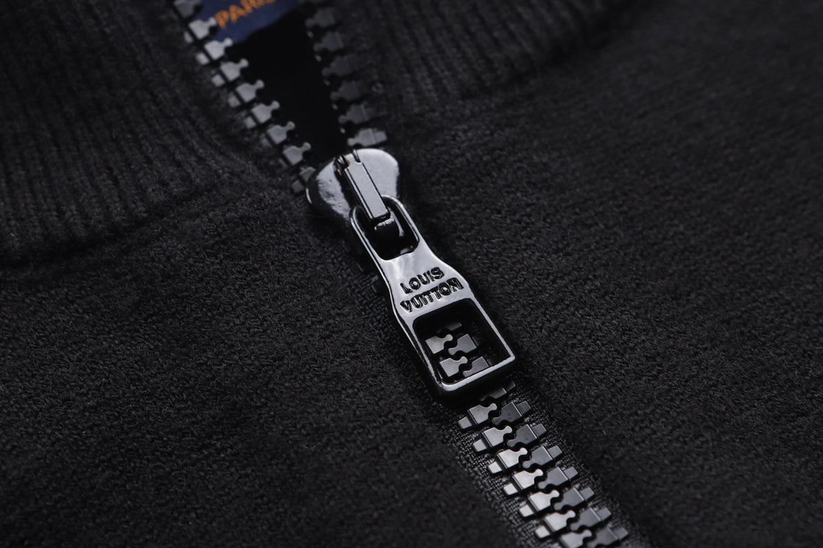 Louis Vuitton LVSE Inside-Out Zipped Through Cashmere Cardigan "Black"