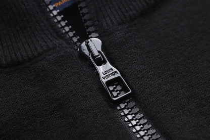 Louis Vuitton LVSE Inside-Out Zipped Through Cashmere Cardigan "Black"