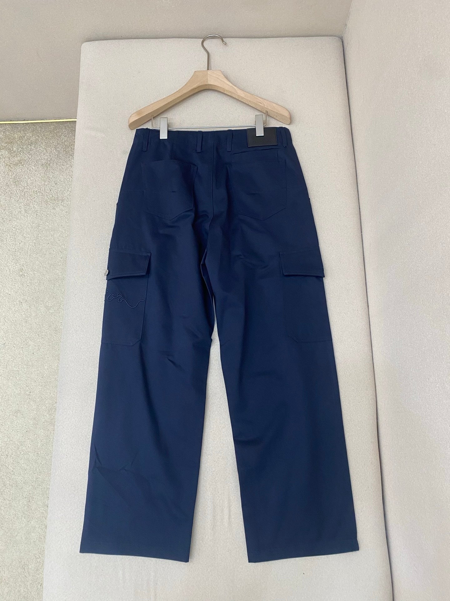 Dior Ribbon Cargo Pants "Blue Cotton Twill"