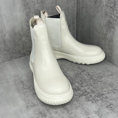 Dior D-Racer Chelsea Ankle Boots "White"