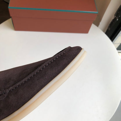 Loro Piana Summer Walk Loafers "Dark Brown"