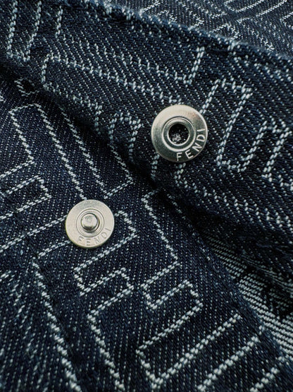 Fendi FF Jacquard Denim Jacket