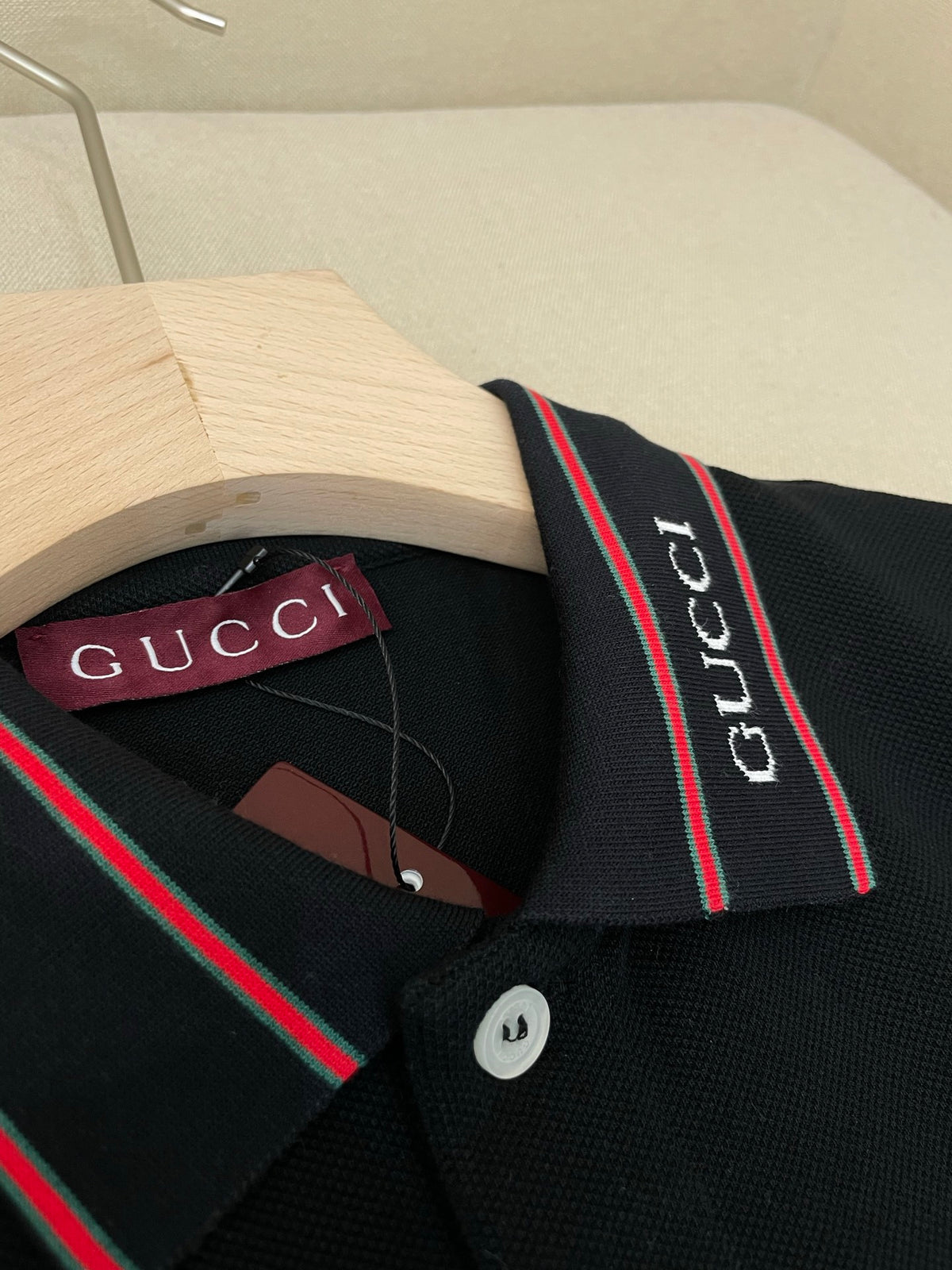Gucci Cotton Piquet Polo Shirt "Black"
