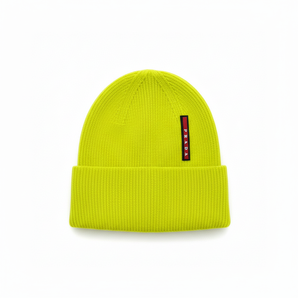 Prada Wool Beanie "Neon Yellow"