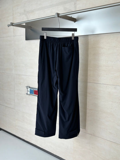 Dior Montaigne Embroidered Jogging Pants "Black Technical Canvas"